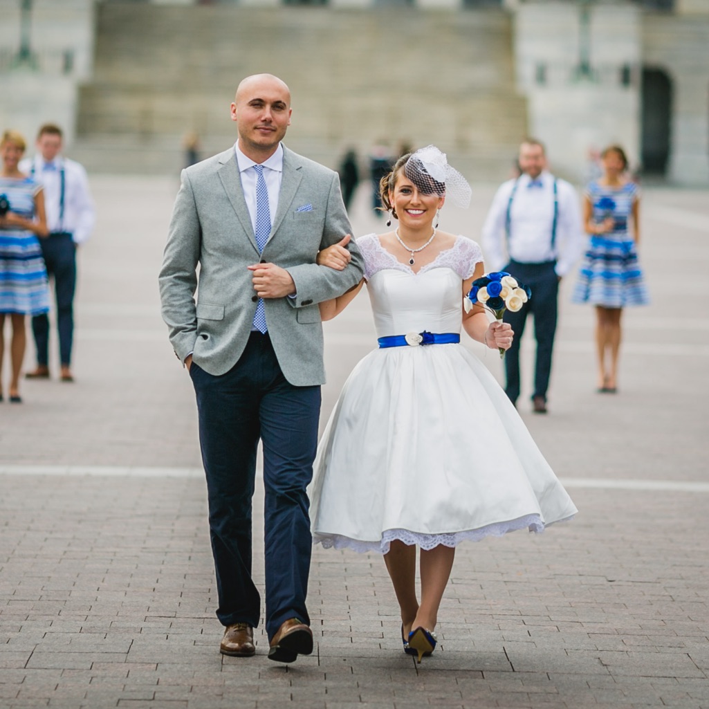 Custom Made Dolly Couture 1960s Style Wedding Dress